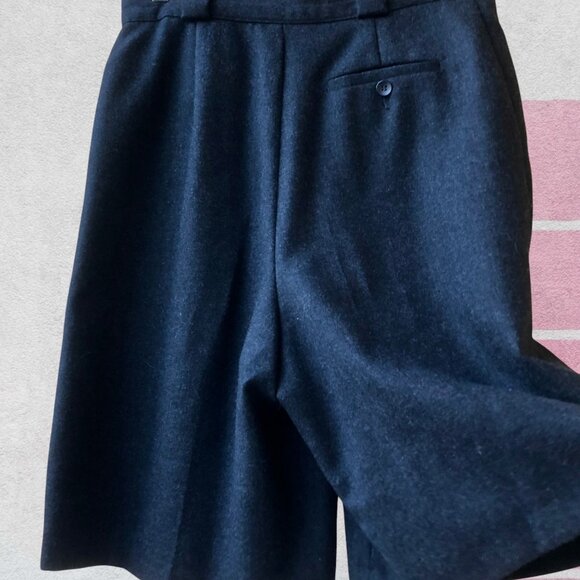 Giorgio Sant'Angelo Vintage 80’s Black Wool Lined Shorts Culottes size 12 - Picture 5 of 13